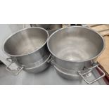 2 x Hobart 140Q Stainless original bowl Will fit a Hobart V1401 mixer (Item #103X) (Simple Loading