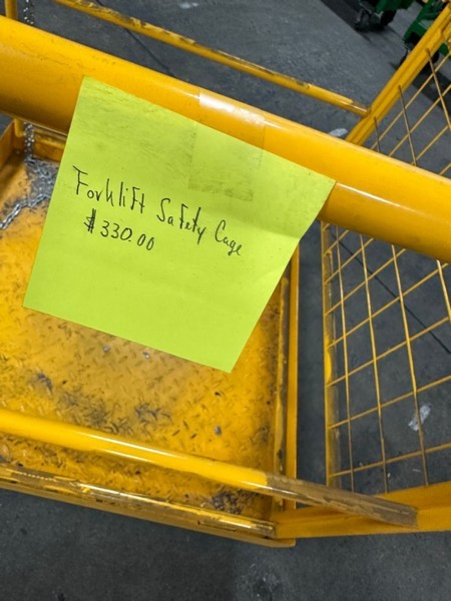 Forklift Safety Cage: 36" x 36" yellow (Located East Rutherford, NJ) (NOTE: REMOVAL 2-DAYS ONLY - Image 3 of 3