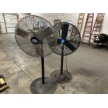 Pedestal Fans: LOT (2pcs) 30" Oscillating . Global fs-75x & ilg8p30-72