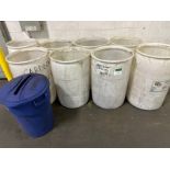 Plastic Drum - LOT (8pcs) 55 Gallon Natural (Located East Rutherford, NJ) (NOTE: REMOVAL 2-DAYS ONLY