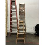 Ladder: LOT (2) Werner Wood 11228 & w355 (Located East Rutherford, NJ) (NOTE: REMOVAL 2-DAYS ONLY