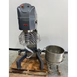 Avantco MX60 Mixer. Serial: 03 0021 16, 60Qt capacity. 240 Volts, 3 Phase, 60 Hz. Bowl is stainless