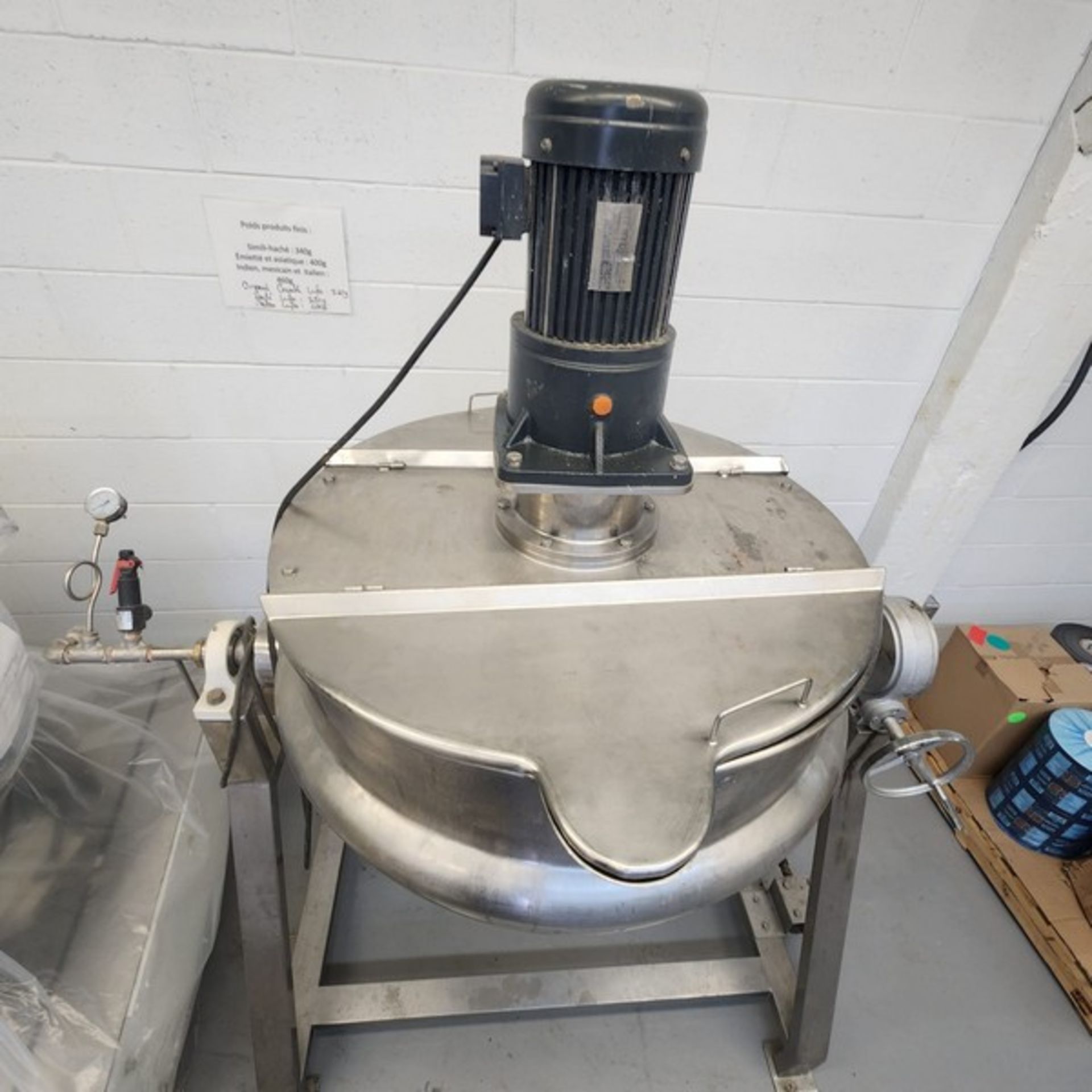 80 USG tilt scrape surface Kettle Flowmat Jacketed 316 SS (Inv. #301D) (Loading Fee $350) (Located - Image 3 of 6