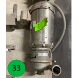 APV 20 HP Stainless Steel Pump, Model: 35/55; Serial: 1000002802358 with Inlet 3"/ Outlet 2 1/2" and