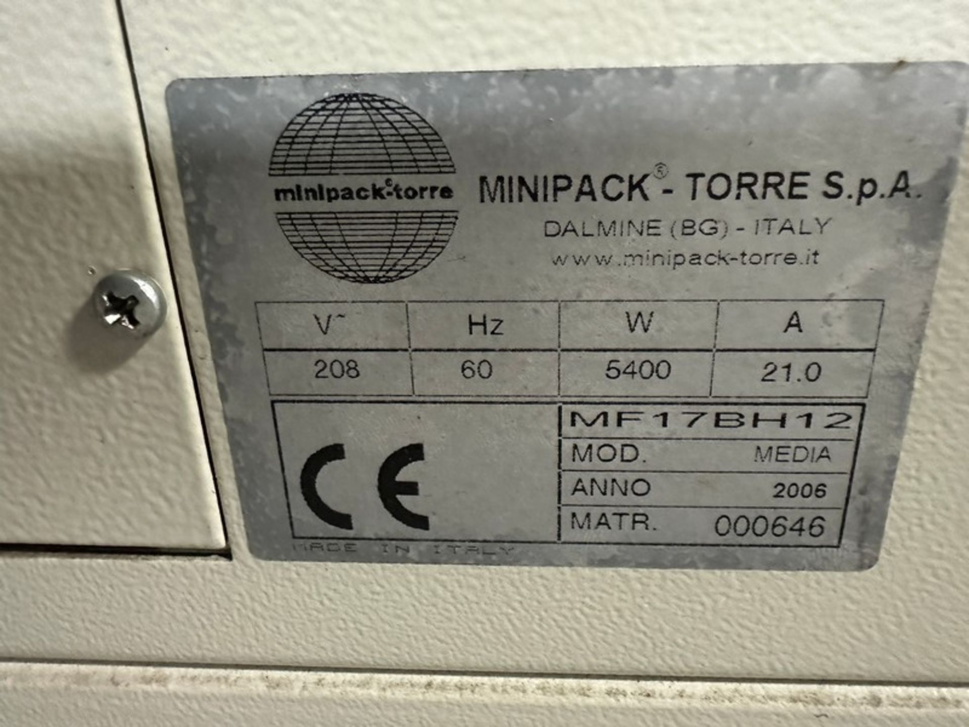 Shrink Wrapper: Minipack Torre mf17bh12 Semi-Auto (Located East Rutherford, NJ) (NOTE: REMOVAL 2- - Bild 7 aus 7