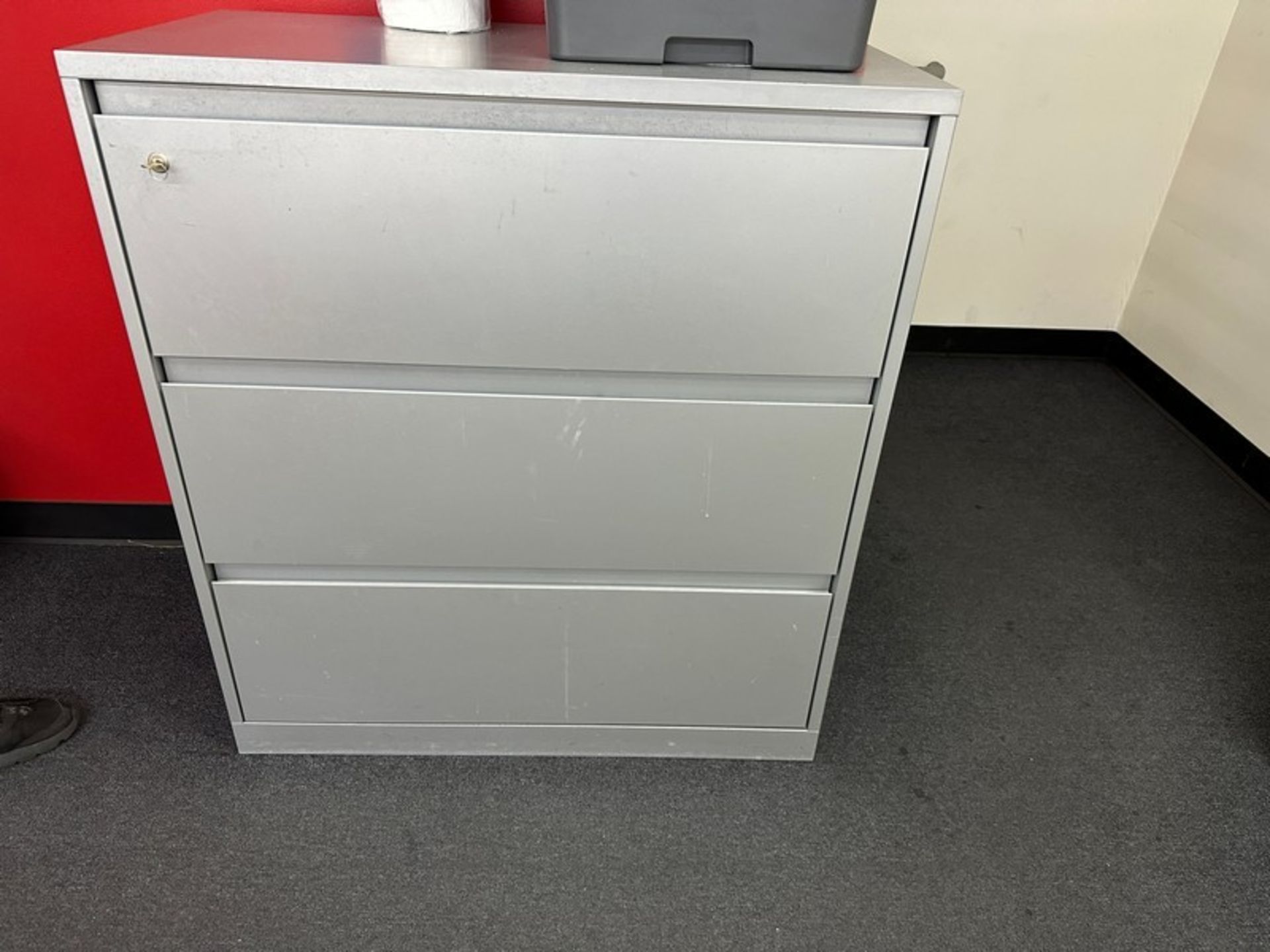 Filing Cabinets: LOT (2) 18"x36" x 40" h grey (Located East Rutherford, NJ) (NOTE: REMOVAL 2-DAYS