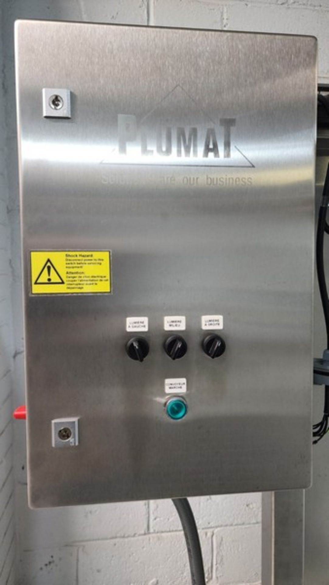 Plumat Visual Inspection System. Type QCB 030. 230/400 volts. 3ph, 60 hz, 10 amps. Great condition