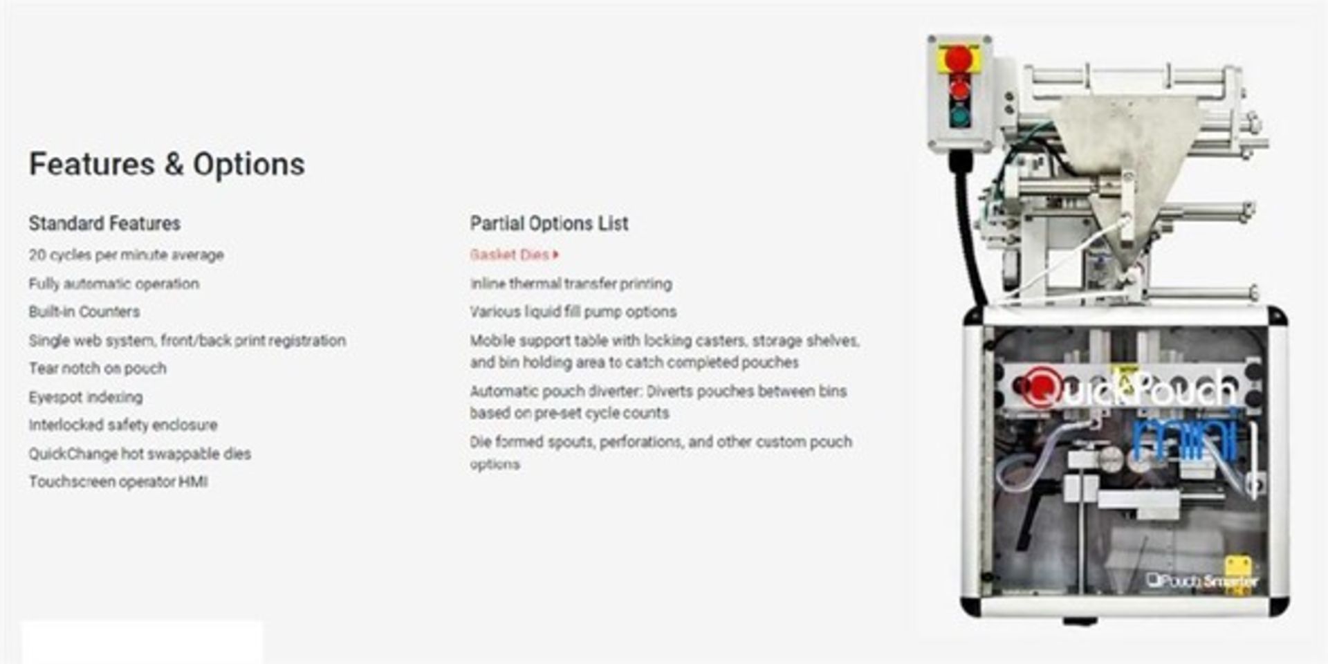 Quickpouch Mini Form, Fill and Seal Machine, Model QuickPouch - Mini, S/N 15071-1190, Desktop - Image 6 of 8