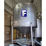 Feldmeier 1600 Gallon 316L Stainless Steel Single Wall Cone Bottom Tank (Loading Fee $1000) (Located