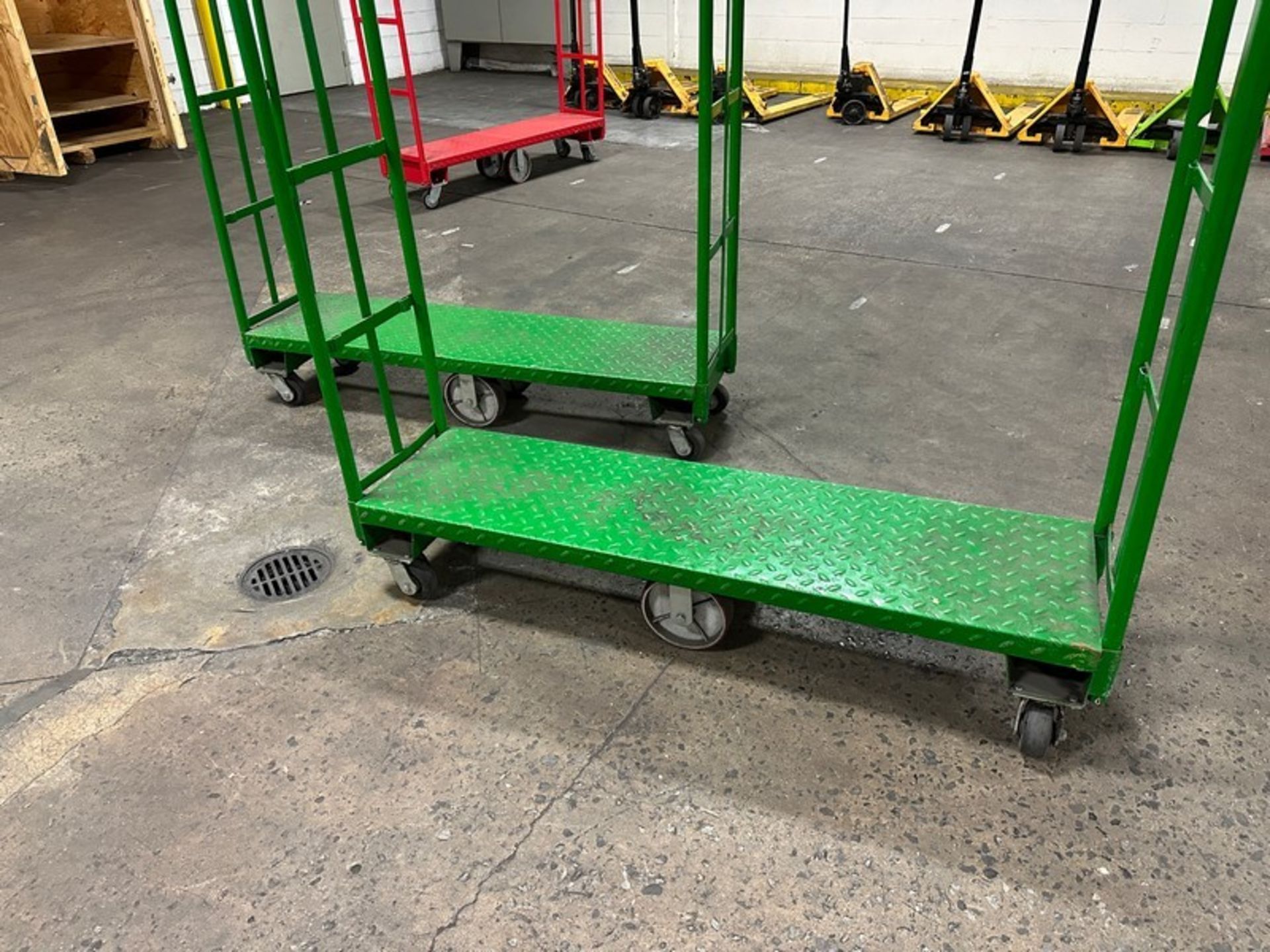 U-Boat: LOT (2pcs) Platform Truck - 16 x 48" Green (Located East Rutherford, NJ) (NOTE: REMOVAL 2- - Image 2 of 2
