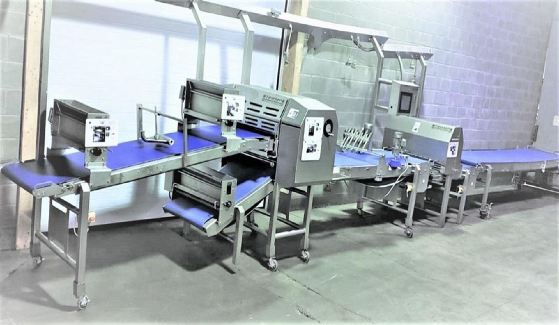 Tromp Bakery Line multi-purpose S/S Combines Dough and Flour Depositin, With Roller Sheeting, Fold - Image 2 of 11