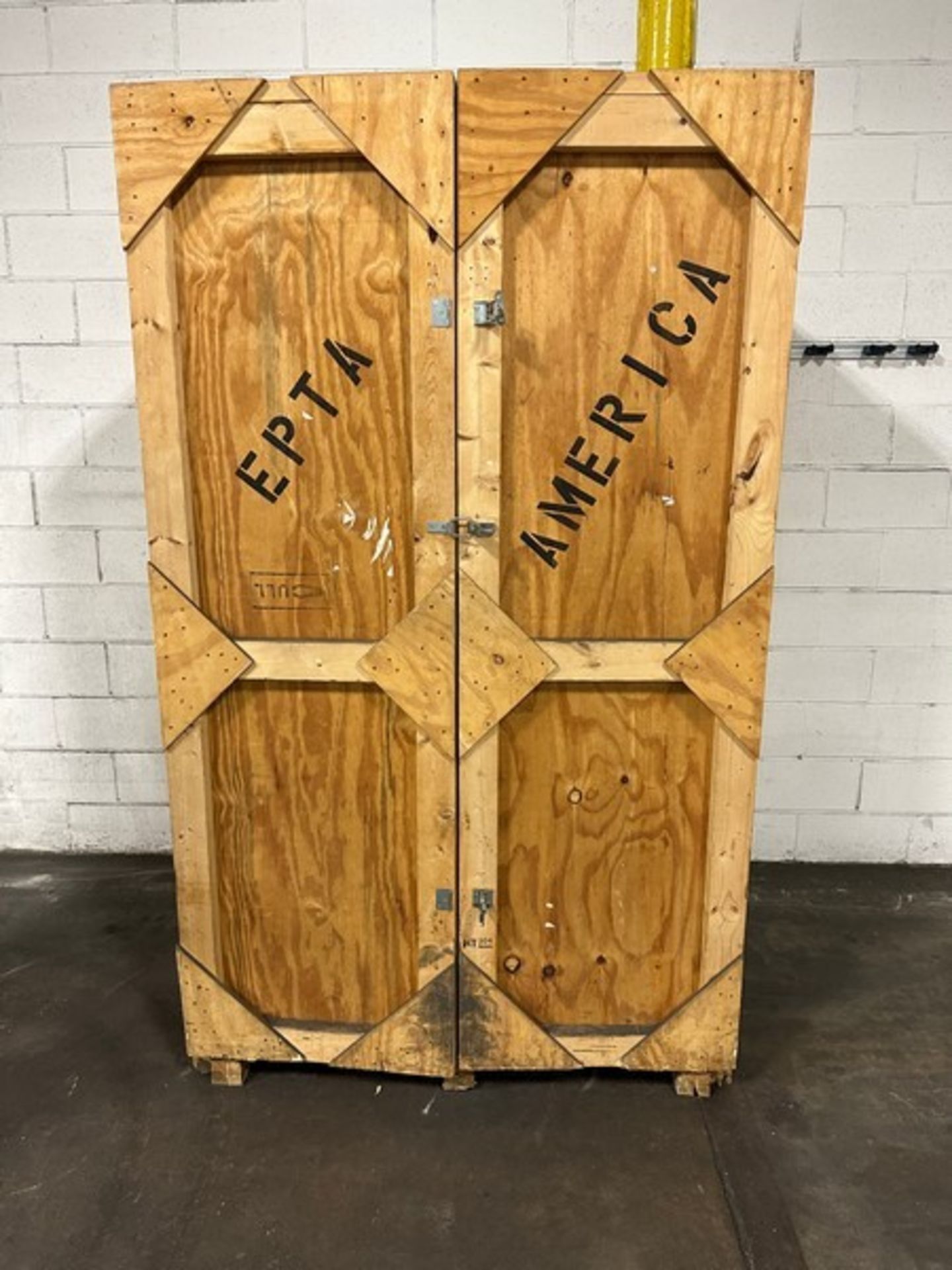 Crate: Shipping or storage 88"h x 46"d 56"w (Located East Rutherford, NJ) (NOTE: REMOVAL 2-DAYS ONLY