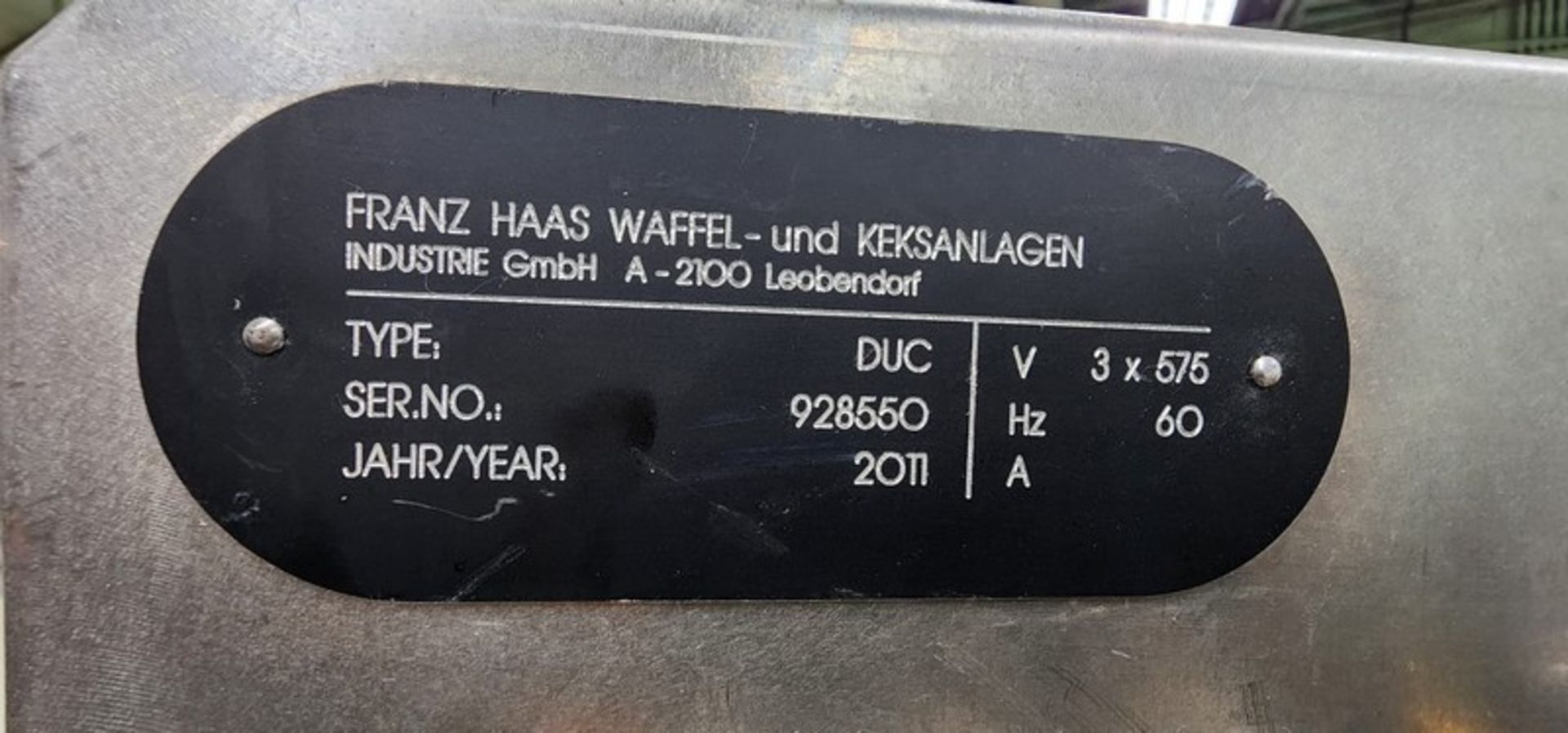 Rotary cookie Moulder Franz Haas Waffel and Keksanlagen System, Year 2011 Model DUC, Serial Number - Image 11 of 11