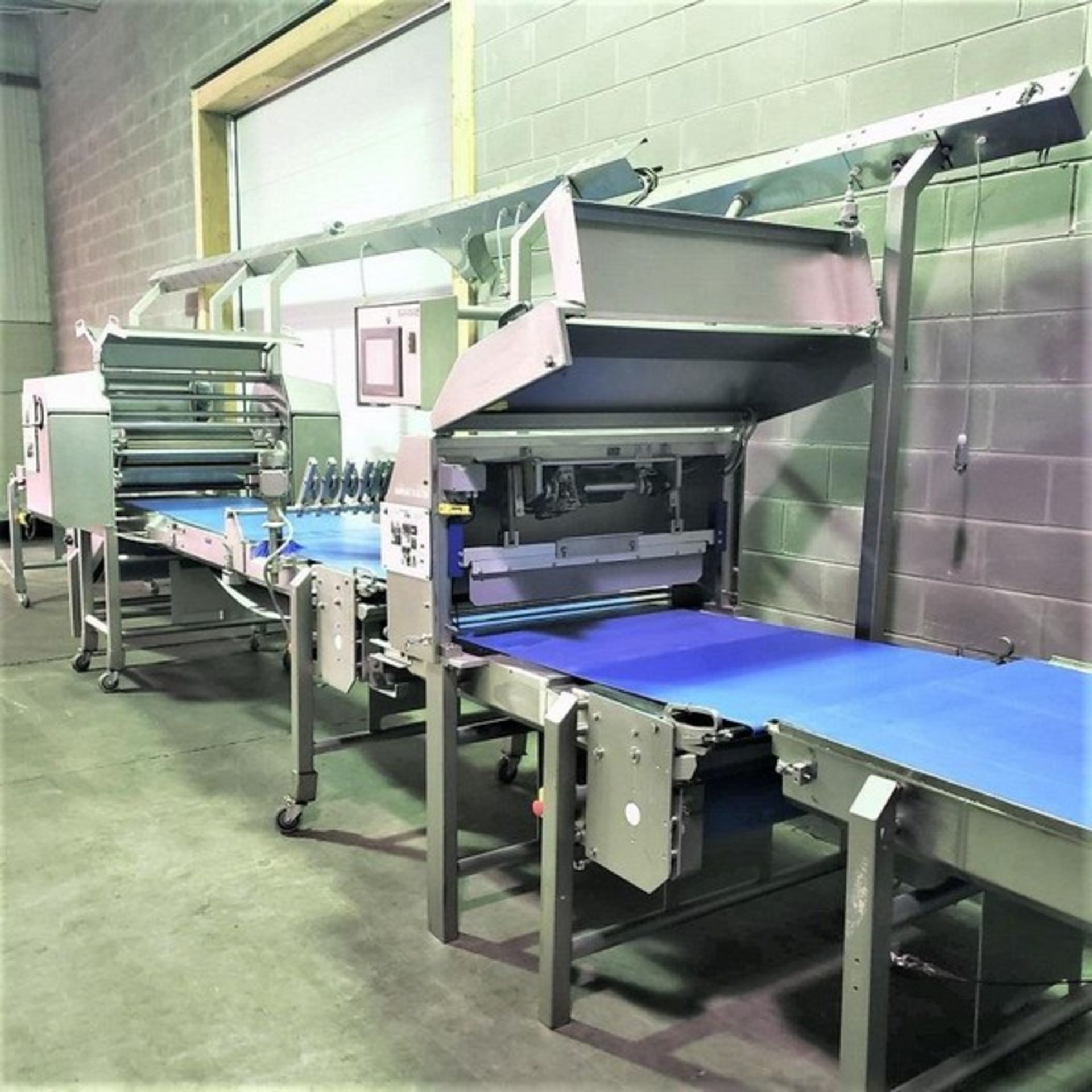 Tromp Bakery Line multi-purpose S/S Combines Dough and Flour Depositin, With Roller Sheeting, Fold