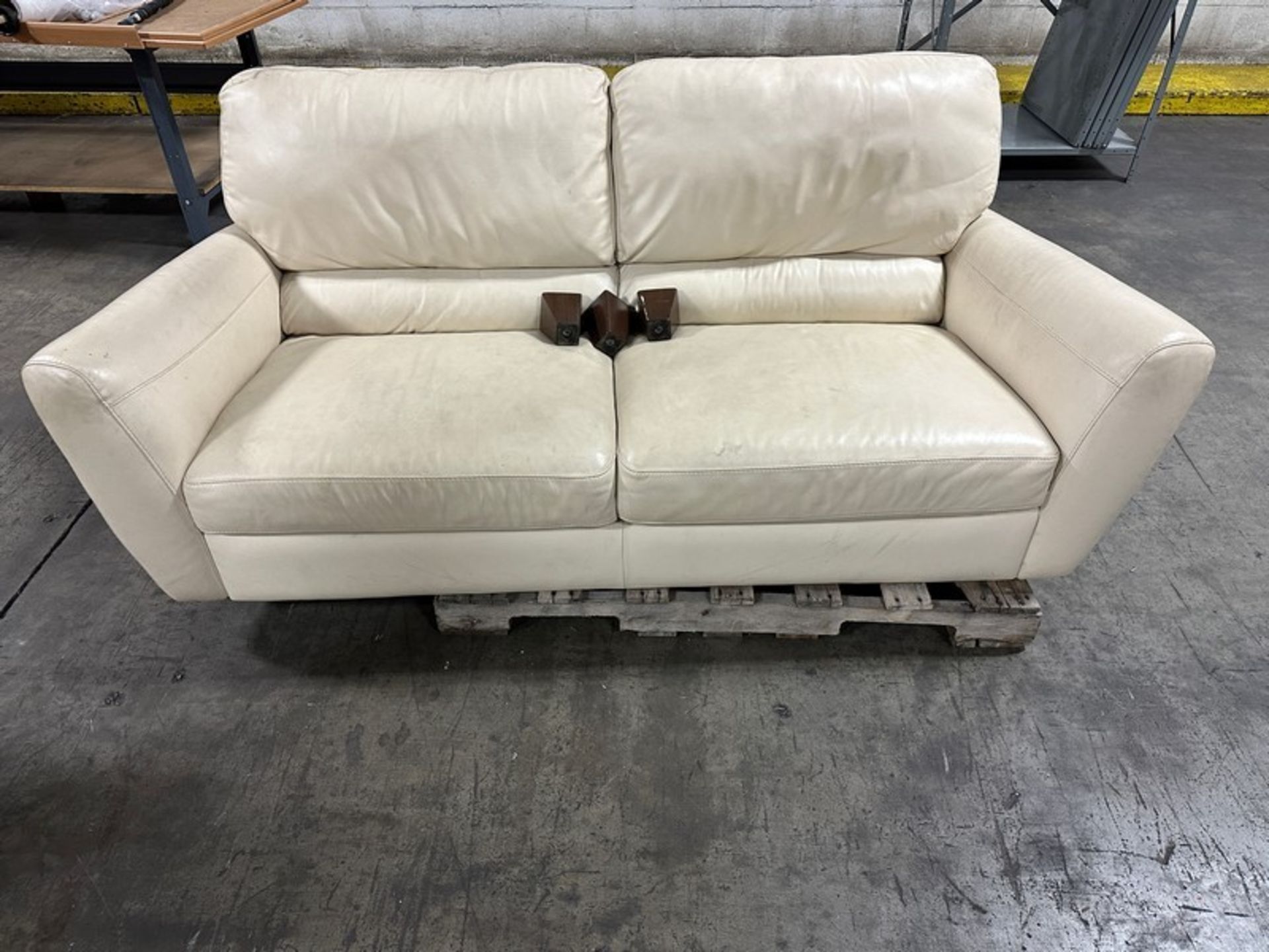 Couch: 80" Leather Like (Located East Rutherford, NJ) (NOTE: REMOVAL 2-DAYS ONLY THURSDAY/FRIDAY,