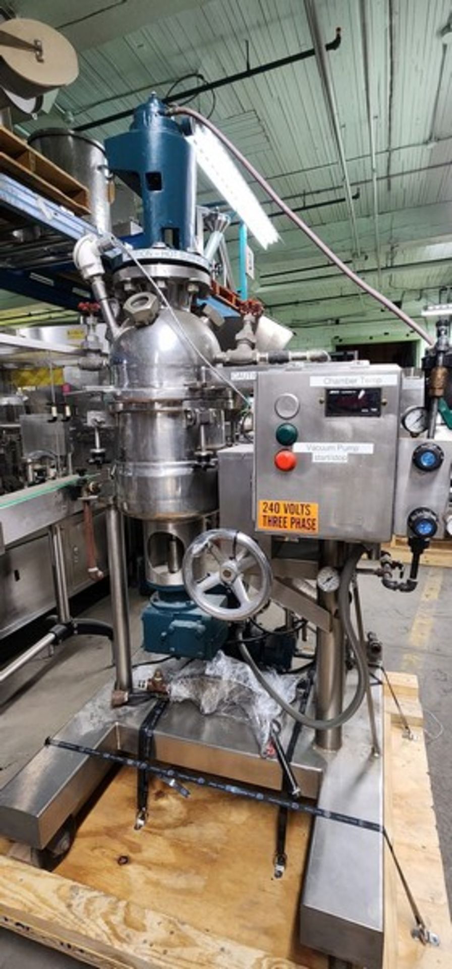 Experimental dover/Groen Reactor 5 Gal scrape surface/top lithnin mixer & vacuum motor's voltage 240 - Image 6 of 9