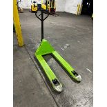 Pallet Jack: Uline 5,500lbs 48 x 27", Lime (Located East Rutherford, NJ) (NOTE: REMOVAL 2-DAYS