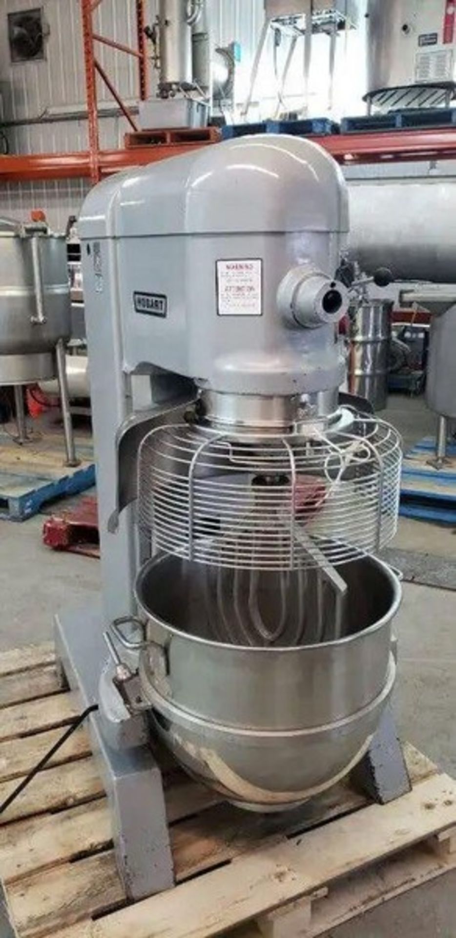 Hobart Mixer Model L-800 80 Quart Including Bowl and Dolly With Beater Arm and Hook Attachments in - Bild 4 aus 5