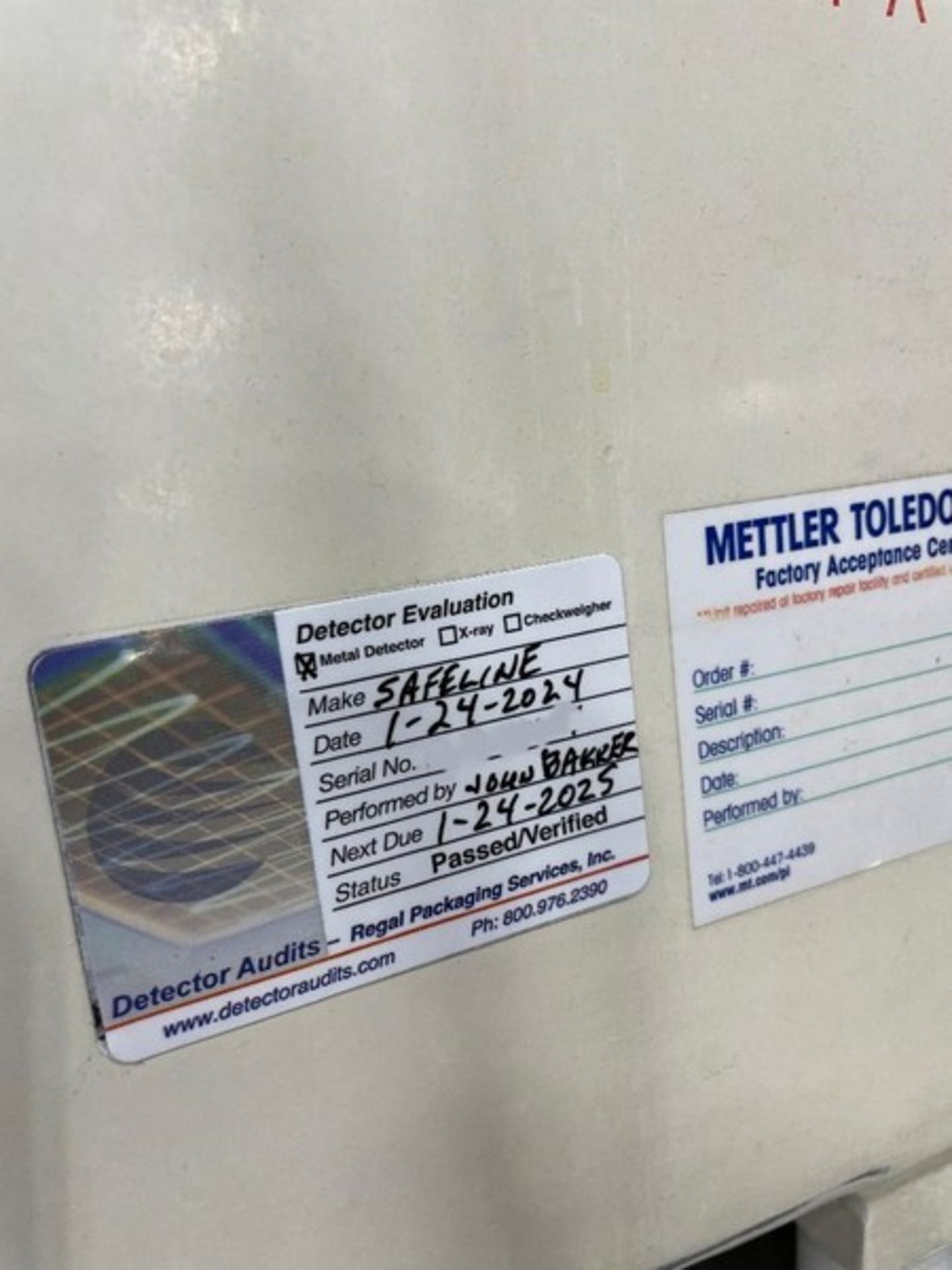 Mettler Toledo Safeline Metal Detector, Model Powerphase Plus, Aprox. 4" x 40" Apparature, 3" - Image 8 of 8