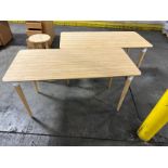 Tables: Lot (2) Tables (55" x 25.5" x 29") & Stool (Located East Rutherford, NJ) (NOTE: REMOVAL 2-