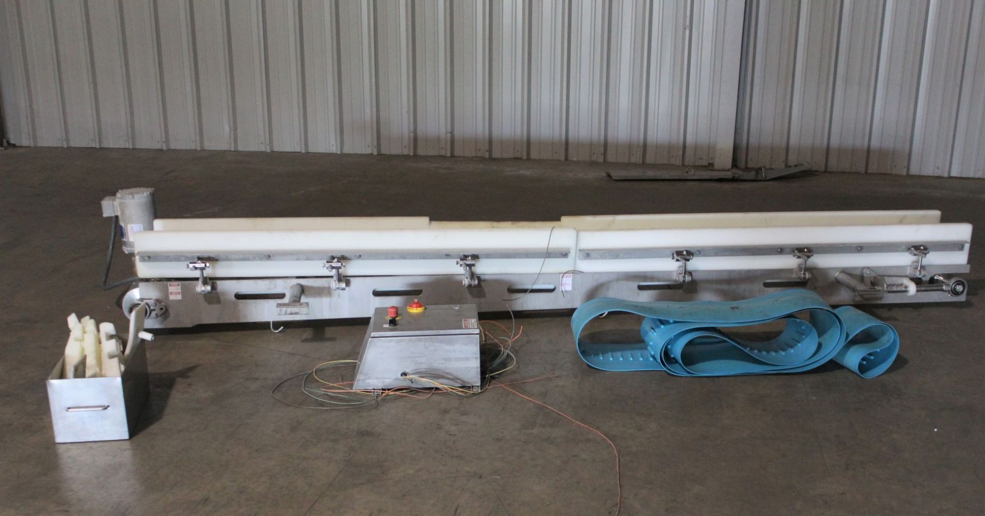 Kofab Scale Infeed Conveyor, 12" wide x 144" long, Serial# 100000000141