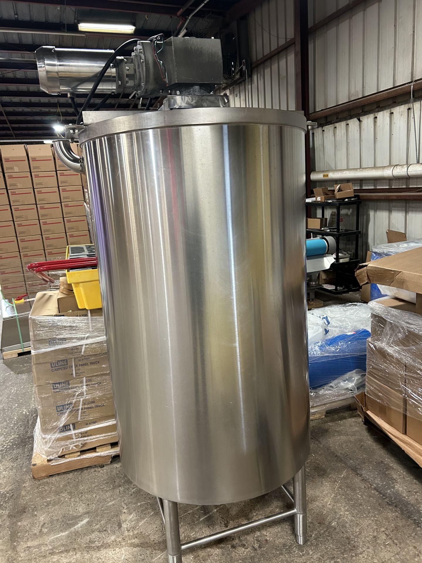 100 Gal. S/S Single Wall Tank with Mixing Head - Image 5 of 10