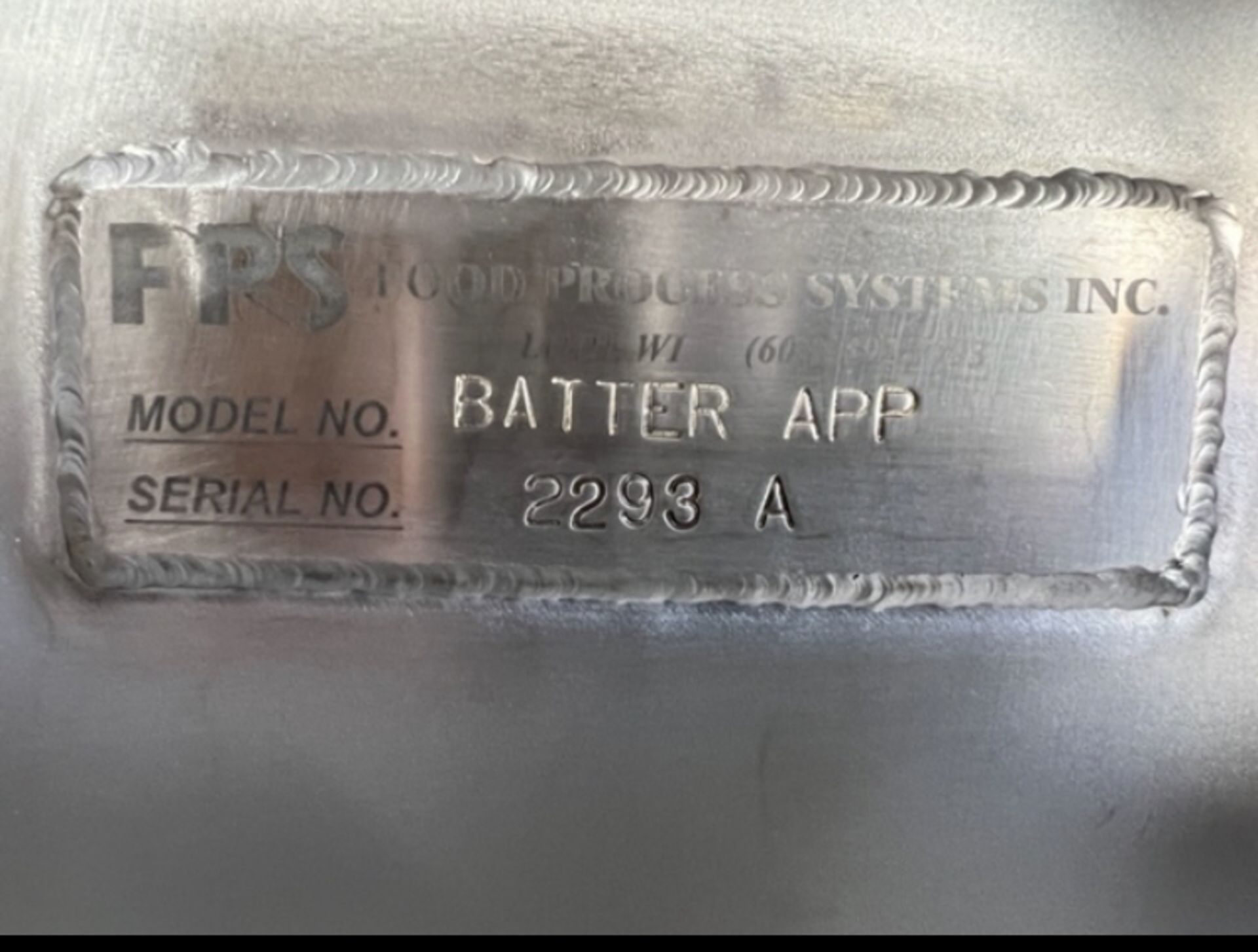 Batter Applicator - 40" - Serial# 2293A - Brand New!! - Image 2 of 2