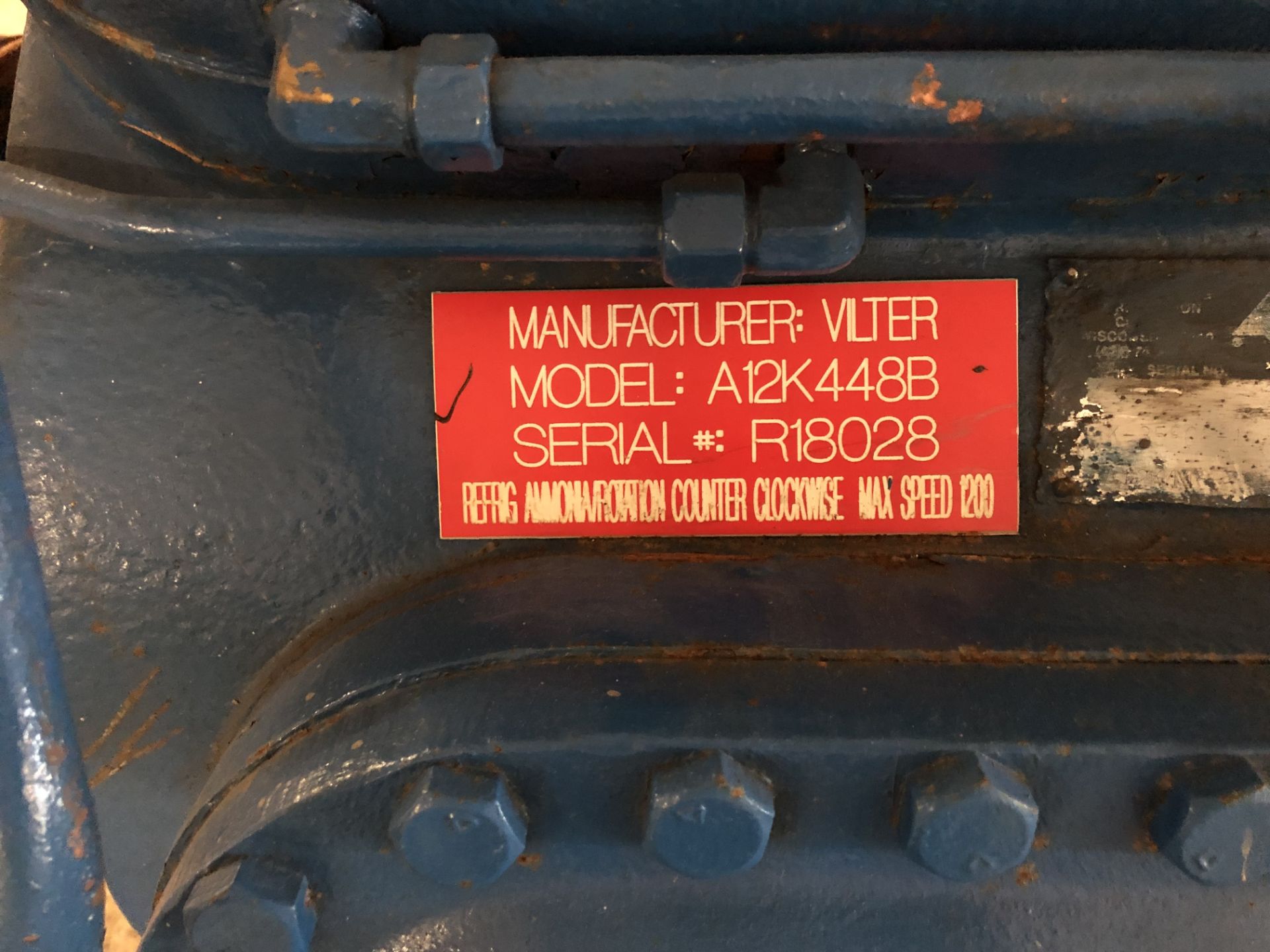 Vilter Reciprocating Compressor- Serial R18028- Model A12K448B - Image 5 of 12