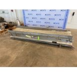 Straight Section of Conveyor, Aprox. 114" L, with Aprox. 24" W Plastic Interlock Belt, Hydraulically