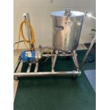 S/S Balance Tank & Goulds Pump Skid, with Aprox. 20 Gal. S/S Single Shell Tank, with 1-1/2 hp