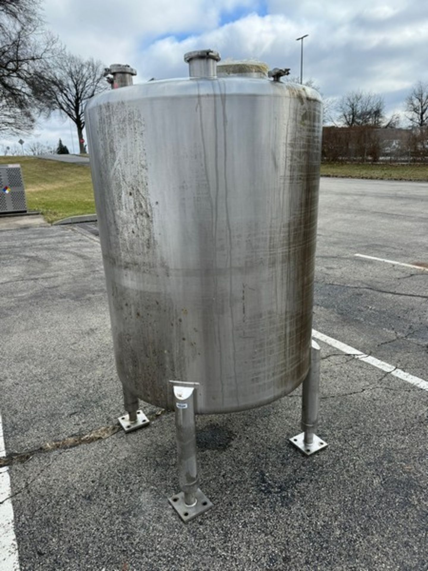 Scott Turbon 250 Gal. S/S Mix Tank, S/N 5319, with Dish Bottom, with Top Man Door, with Aprox. 3” - Image 3 of 10