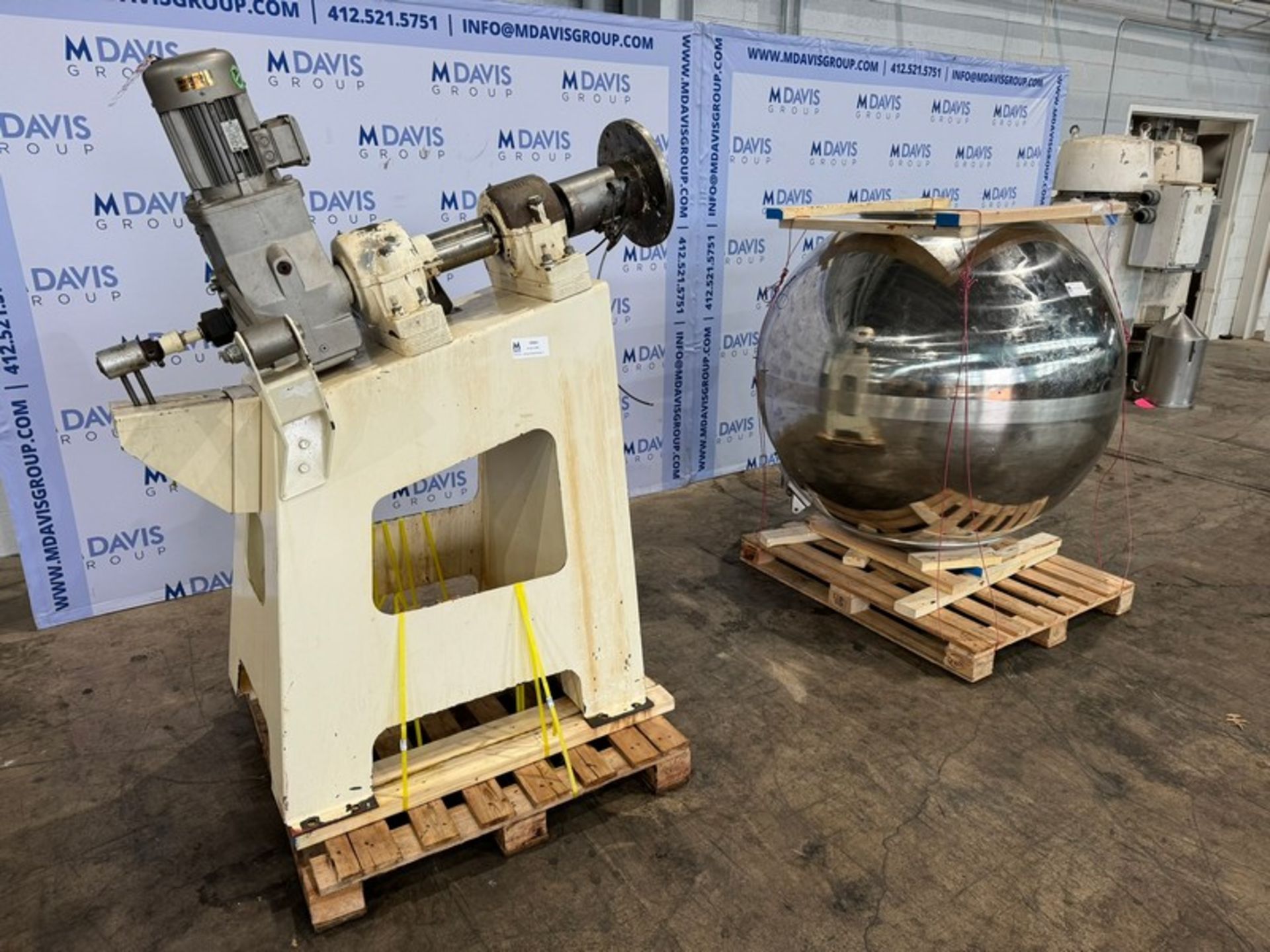 S/S Panning Ball, with Base, Includes 3 hp Agitation & Drive, with NORD Motor, 230/460 Volts, - Image 4 of 17