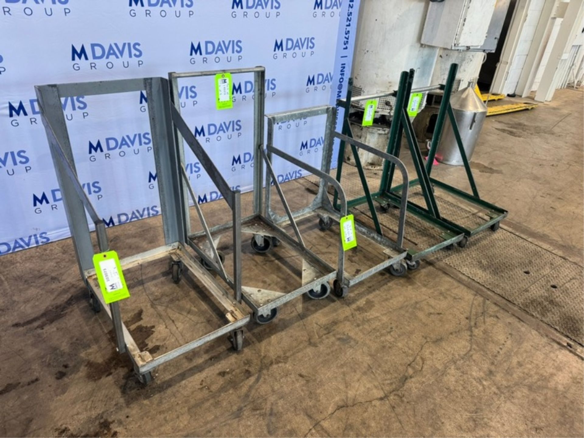 (5) Pan Carts, Assorted Styles, Mounted on Casters (INV#103073) (Located @ the MDG Auction