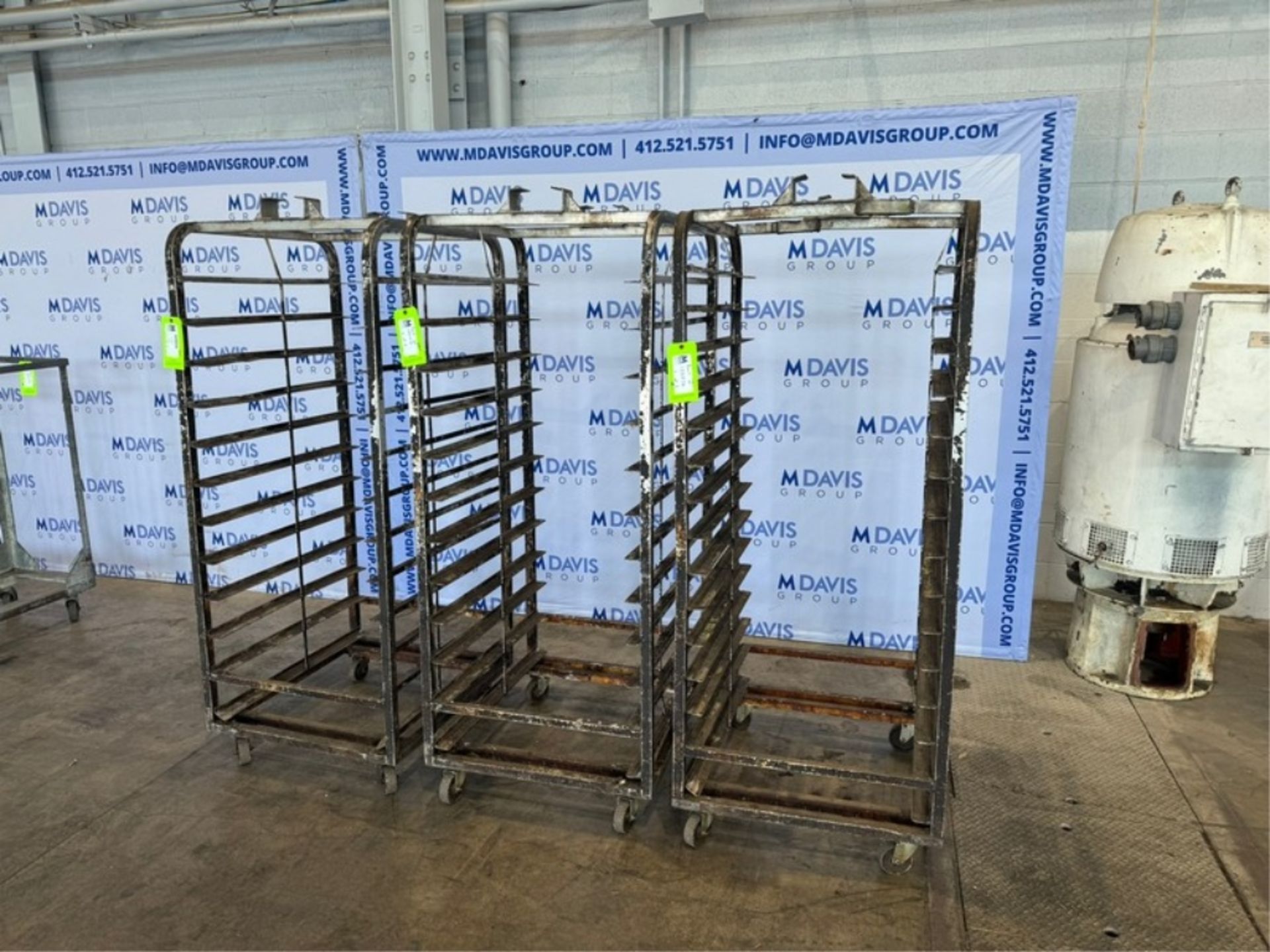 (3) Oven Racks, with Top Mounted Rack System to Attach to Oven, Mounted on Casters (INV#103076) ( - Image 4 of 4