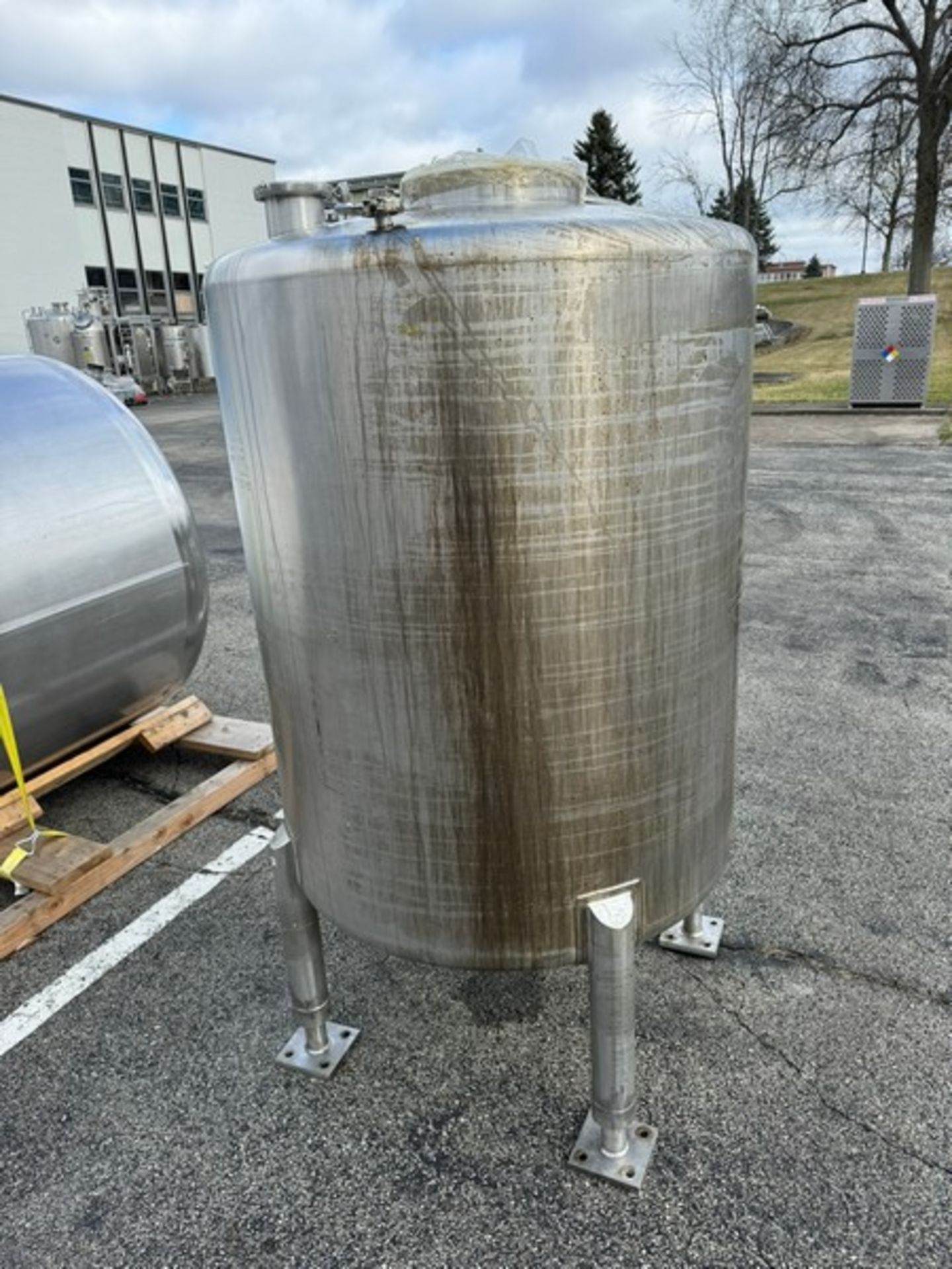 Scott Turbon 250 Gal. S/S Mix Tank, S/N 5319, with Dish Bottom, with Top Man Door, with Aprox. 3” - Image 6 of 10