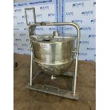 Aprox. 125 Gal. S/S Kettle, with S/S Agitation Bridge, with (2) S/S Lids, Mounted on S/S Portable