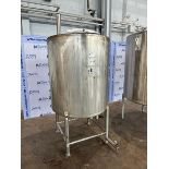 Viatec Aprox. 300 Gal. S/S Single Wall Tank, Vessel Dims.: Aprox. 47" H x 46" Dia. Mounted on S/S