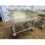 S/S Portable Table & Side Walls, Overall Dims.: Aprox. 54" L x 36" W x 44" H, Mounted on Portable