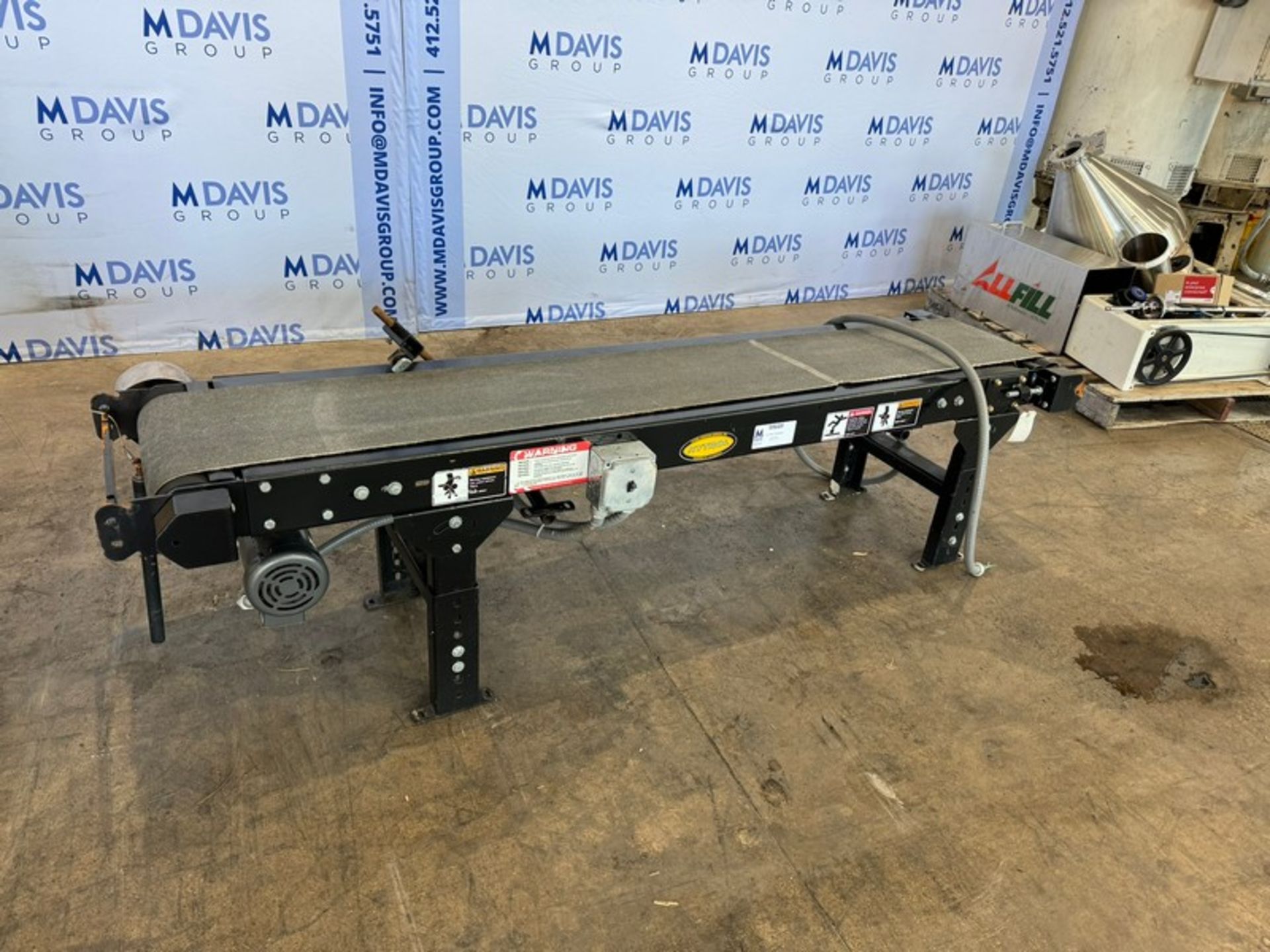 Hytrol Straight Section of Power Conveyor, Overall Dims.: Aprox. 76" L x 12" W Belt x 20" H Belt