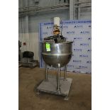 Groen 80 Gal. S/S Kettle, M/N RA-80, S/N 100986, MAX. WP: 100 PSI @ 338 F, with 0.75 hp Top