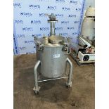 Aprox. 50 Gal. S/S Single Wall Mix Tank, Vessel Dims.: Aprox. 22" Deep x 24" Dia., with Vertical S/S