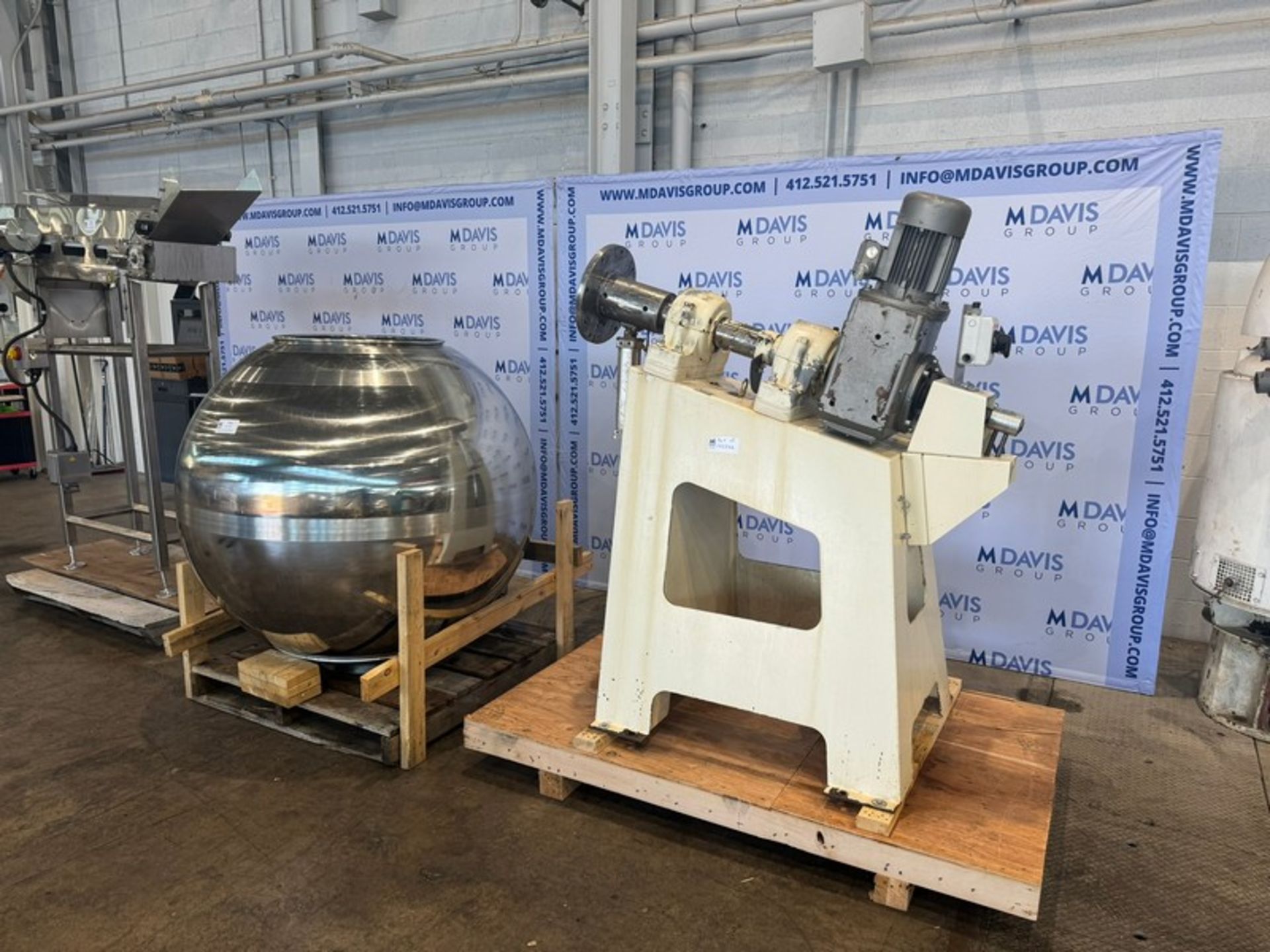 S/S Panning Ball, with Base, Includes 3 hp Agitation & Drive, with NORD Motor, 230/460 Volts, - Image 2 of 9