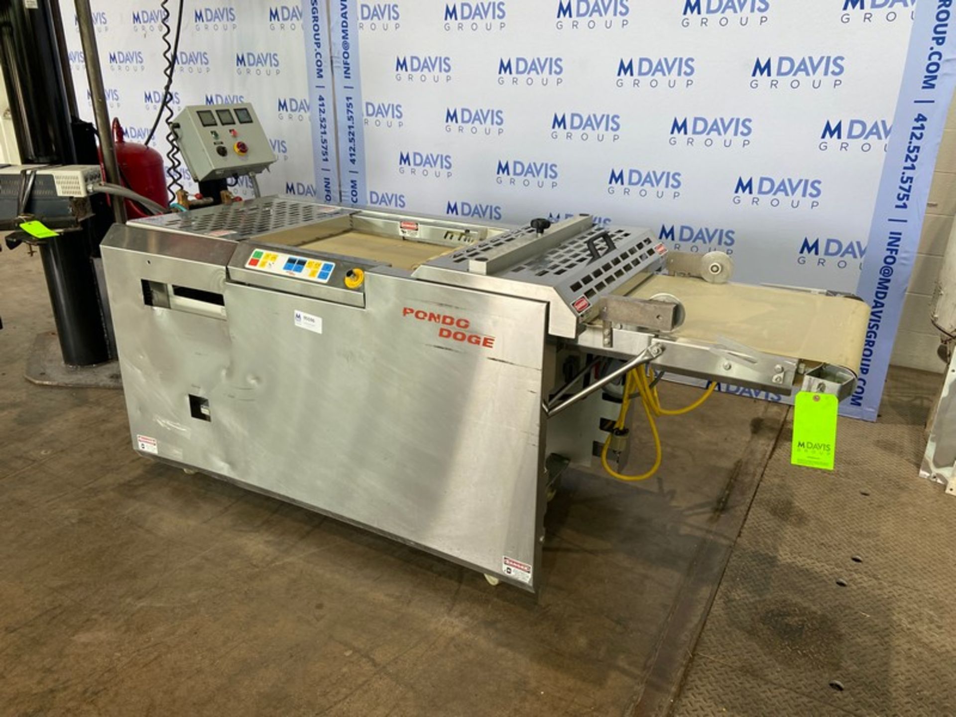Rondo Doge Dough Cutter Unit, with Aprox. 22" W Conveyor Belt, Mounted on Portable Frame (INV# - Image 2 of 9