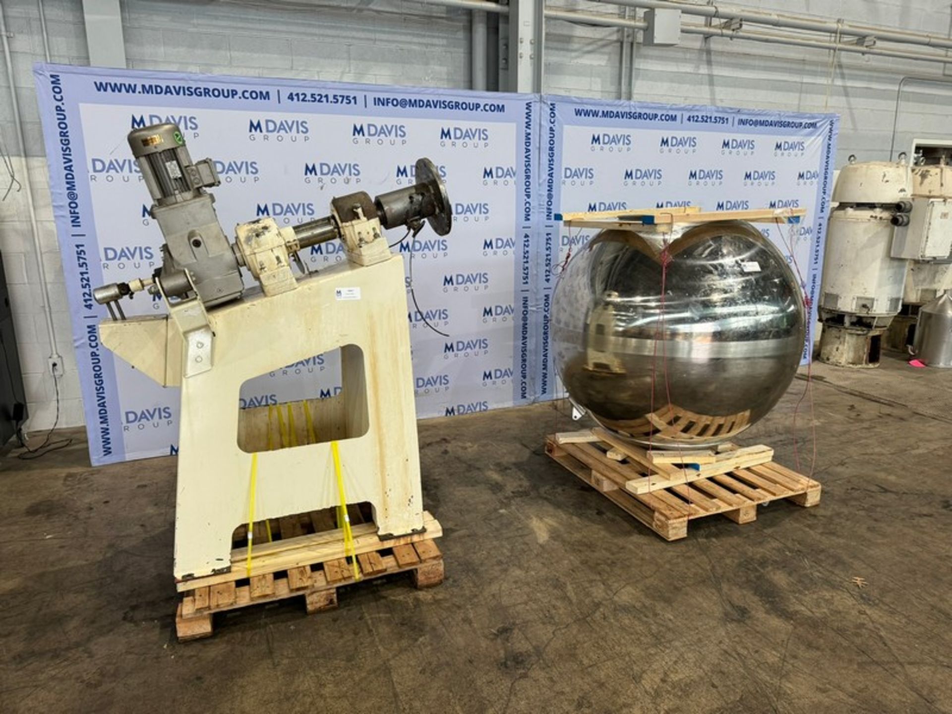 S/S Panning Ball, with Base, Includes 3 hp Agitation & Drive, with NORD Motor, 230/460 Volts, - Image 2 of 17