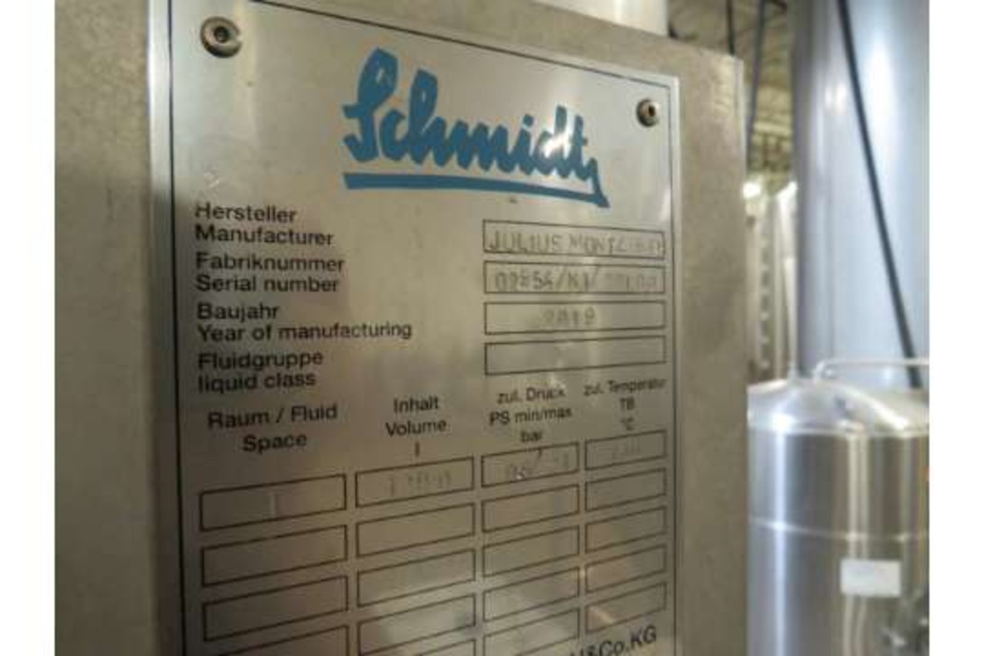 2019 Sigmatec/Schmidt/Julius Montz Gmbh 15- HL Modular De-Alcoholization Plant, Equipped with (2) - Image 18 of 19