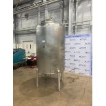 Aprox. 450 Gal. Single Wall Vertical Tank, Internal Tank Dims.: Aprox. 68" L x 45" Dia, with Slope