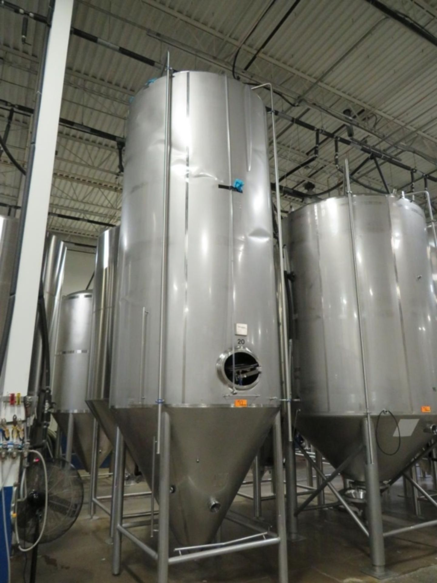 2011 Bera-Plan 100-BBL S/S Fermentation Tank, Aprox. 84" Dia. x 156" Straight Height, with Jacket ( - Image 12 of 17