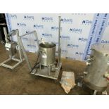S/S Batch & Pump Skid, with Aprox. 10 Gal. Vessel, with Aprox. 15" Deep x 14" Dia., with 1/2 hp