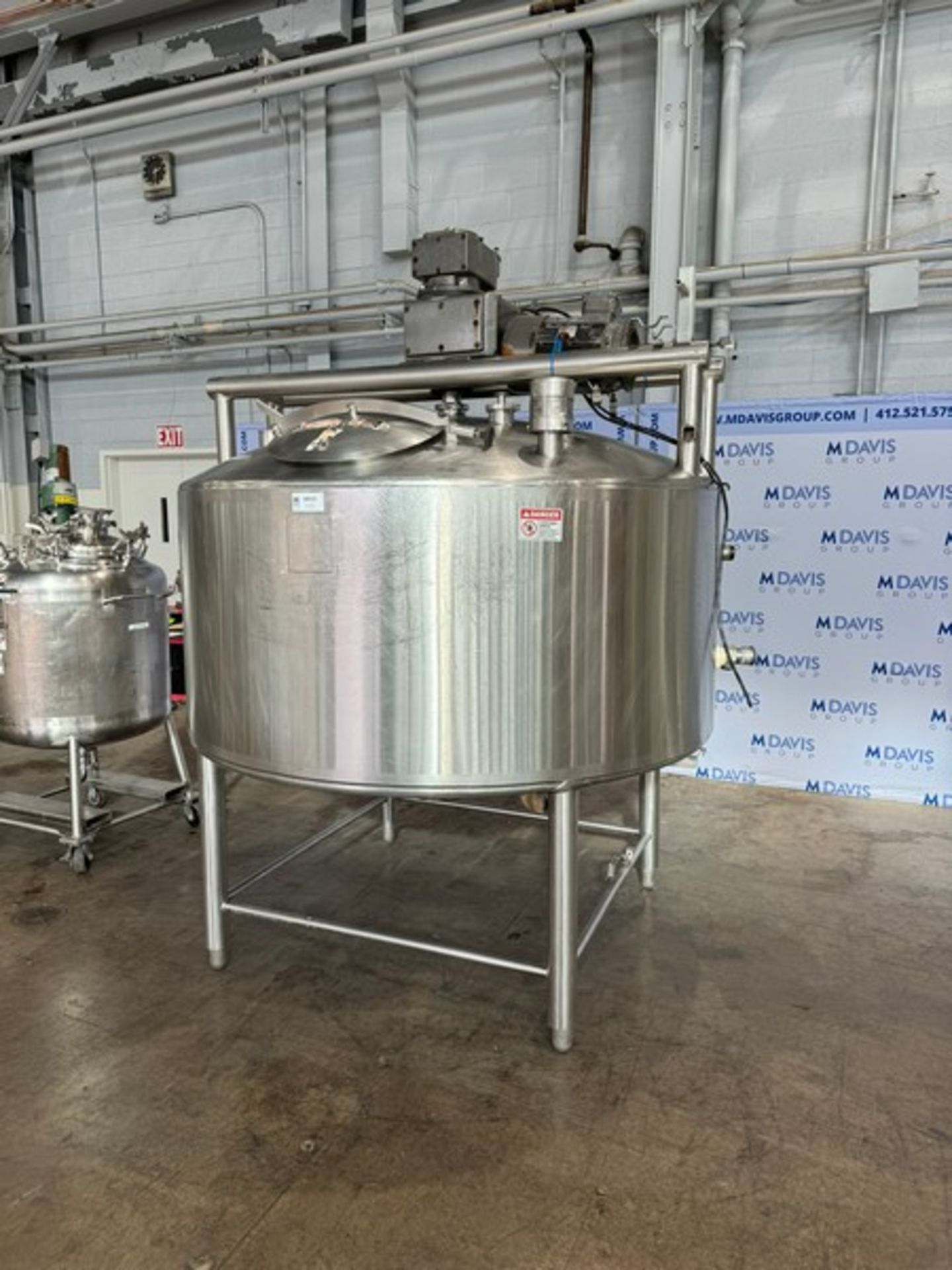 Walker 500 Gal. S/S Jacketed Mix Tank, M/N PZ--CB-CR, S/N WEP-73775-2, Jacket 150 PSIG MAWP @ 350 F, - Image 2 of 17