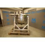 Lee 150 Gallon Jacketed S/S Tilt Kettle, SN 119M, with 4-5 IN hp Drive Motor, Scraped Surface